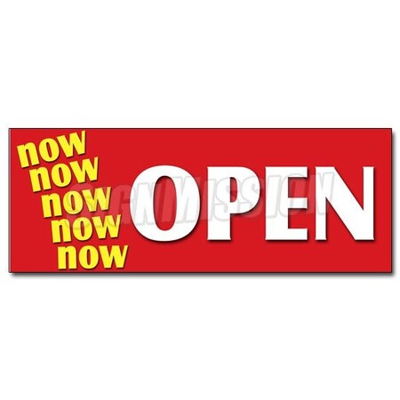 Signmission NOW OPEN DECAL sticker grand opening new store for business shop sale, D-12 Now Open D-12 Now Open